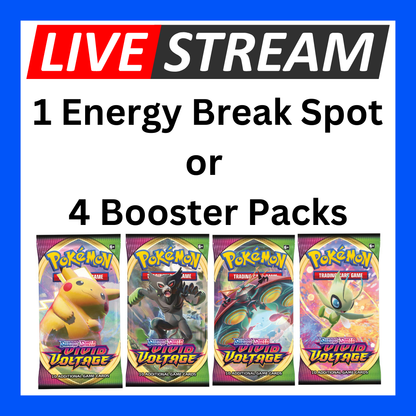 Live Energy Break Game - 8 spots - 32 packs - Pokemon