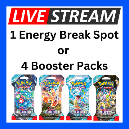 Live Energy Break Game - 8 spots - 32 packs - Pokemon