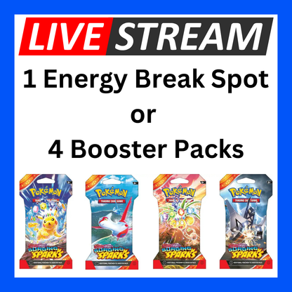 Live Energy Break Game - 8 spots - 32 packs - Pokemon
