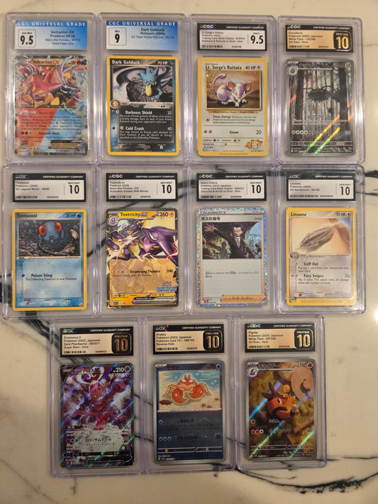 Pokemon CGC Slab Lot (11 in total)