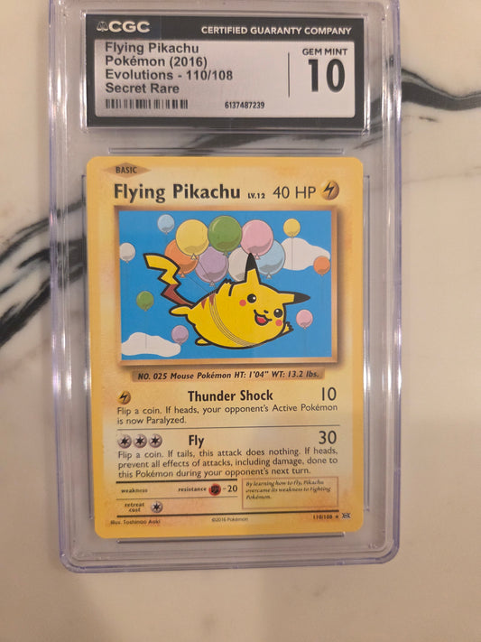 2016 Pokemon XY Evolutions #110 Flying Pikachu CGC 10