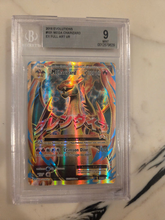 2016 Pokemon XY Evolutions #101 M Charizard EX BGS 9