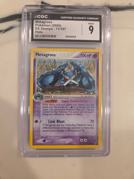 2005 Pokemon EX Deoxys #11 Metagross Holo Rare CGC 9