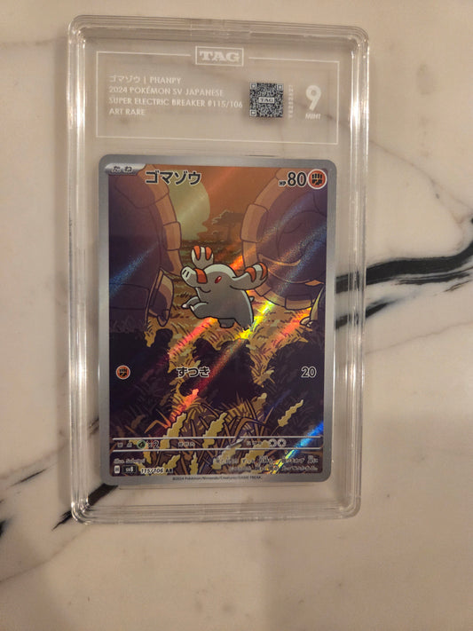 2024 Pokemon Super Electric Breaker #115 Phanphy TAG 9