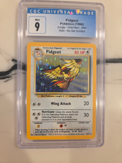 1999 Pokemon Jungle #8 Pidgeot - Holo CGC 9