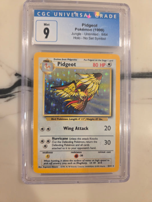 1999 Pokemon Jungle #8 Pidgeot - Holo CGC 9