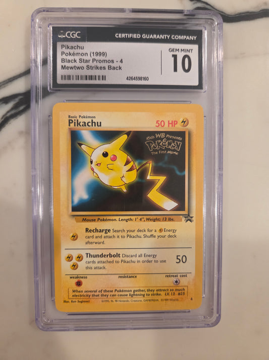1999 Pokemon Game Movie Promo #4 Pikachu CGC 10