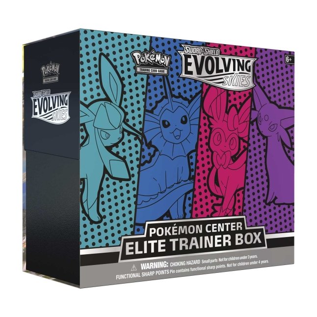 Pokemon Center Evolving Skies Elite Trainer Box -  (Vaporeon, Espeon, Glaceon & Sylveon)