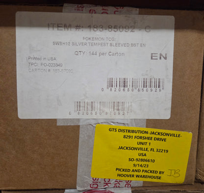 Silver Tempest Sleeved Booster Pack - Sealed Case