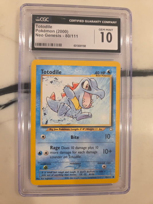 2000 Neo Genesis #81 Totodile CGC 10