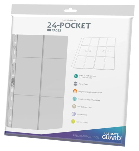 24-Pocket QuadRow Pages Side-Loading (10) - Transparent